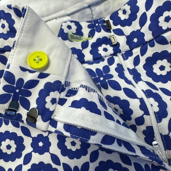 Boden Richmond 7/8 Pants Greek Blue Floral Print Ankle Crop Trousers Size 8 R - Picture 8 of 11